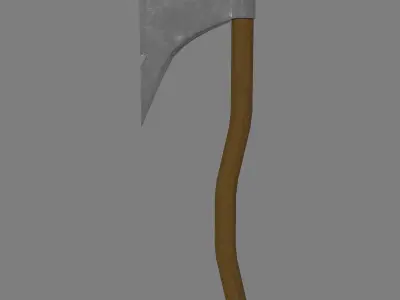 Stylized low-poly axe 3D model Free low-poly 3D model