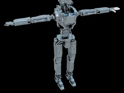 high qualty robot Free low-poly 3D model