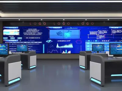 Command room monitoring center 3D model purchase