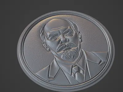 Vladimir Ilyic Lenin Medallion 3D print model buy