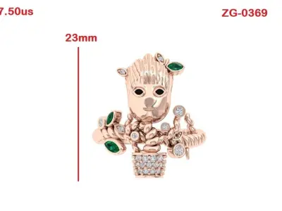 Groot Ring 3D print model