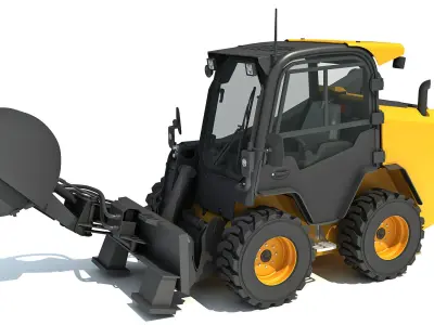 Skid Steer Stump Grinder Cutter 3D model purchase