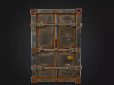 Rusty Storage Unit Low-poly 3D model
