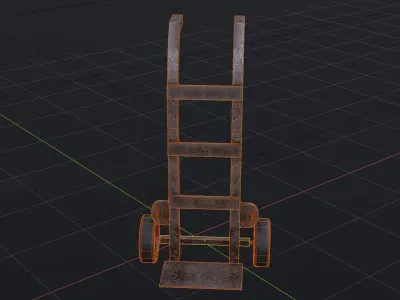 Transport Trolly - Game Ready - PBR 3D Model Low-poly 3D model