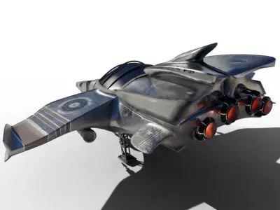 Spaceship Airplane Low-poly 3D model