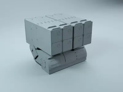 ASROC Anti Submarine Rocket Launcher RUR-5 3D model