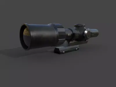 Scope 6X Low-poly 3D model