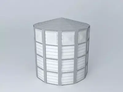 Silo for wood chips Free 3D model