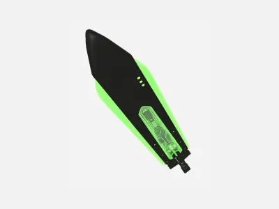 SciFi Sword B03 Black Green - Sci Fi Weapon Design Low-poly 3D model