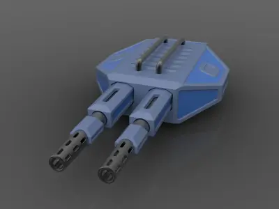 Futuristic gun 3D model