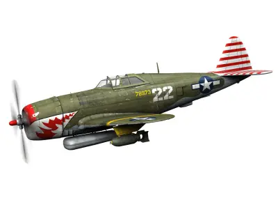Republic P-47D Thunderbolt - 22  3D model