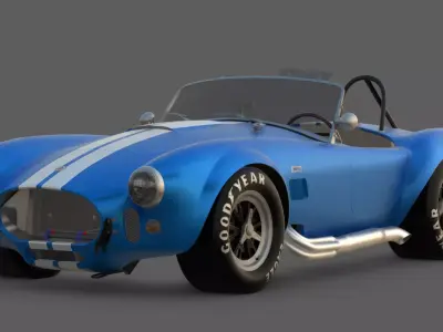 1965 AC Shelby 427 Cobra SC 3D Model  American-British Legend 3D model