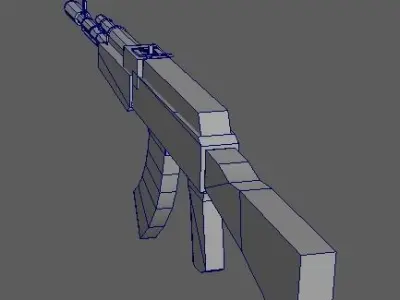 Weapon ak-47 Low-poly 3D model