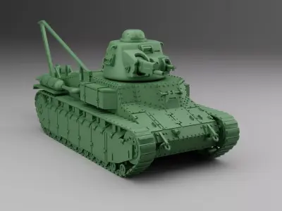 Char Renault D1 3D print model