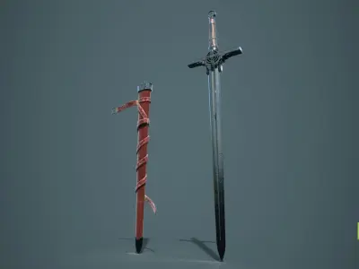 Ancient Sword Low-poly 3D model buy