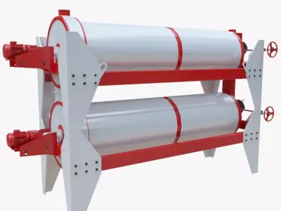 Trieur Intended Cylinder - Wheat Grain Flour Milling Machine 3D model