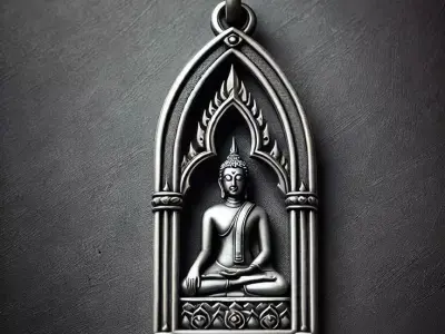 Buddha Pendant Thai Buddhist Amulet Antique Buddha Pendant 3D print model