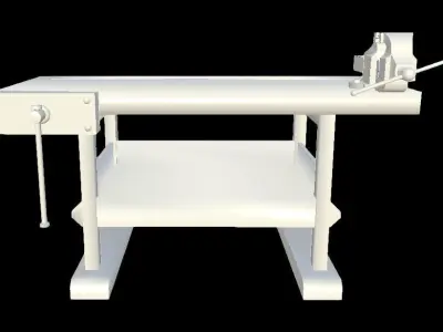 Workbench Low-poly 3D model buy