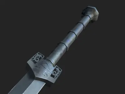 Jian Blade Low-poly 3D model