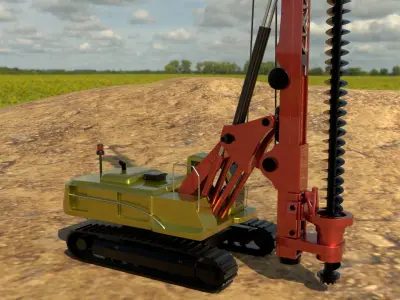 Drilling vehicle 3D model