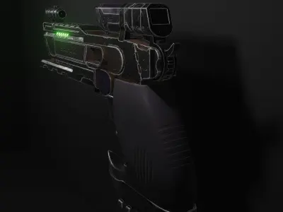 Scorpion Custom Sci-fi Gun Design Low-poly 3D model