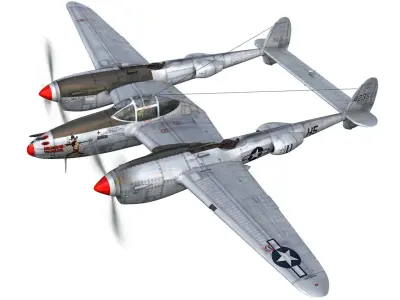 Lockheed P-38 Lightning - Arkansas Traveler 3D model