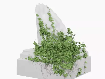Ruin Corinthian column 3D model