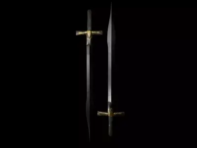 3D Realistic Sword Low-poly 3D model