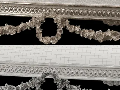 kosovart rococo bench 3D model
