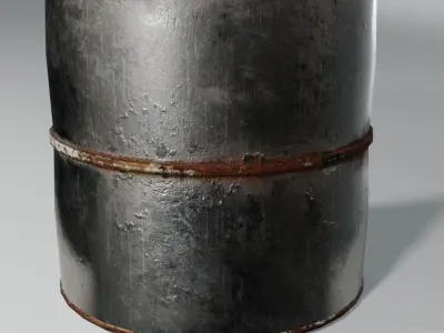 Rusty Steel Drum 3D model