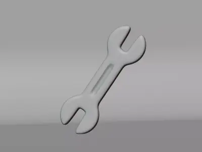 Spanner Wrench Low-poly 3D model