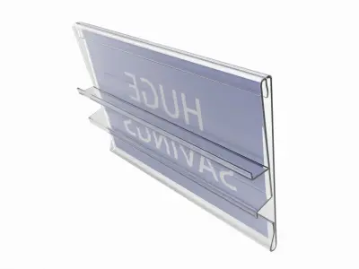 Store hinged flip up sign holder 3D model