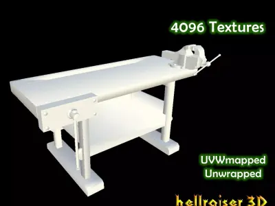 Workbench Low-poly 3D model buy