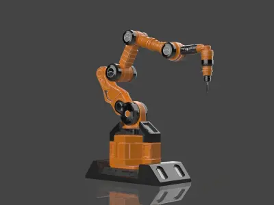 Industrial Robot Arms Pack Of 2  -Textured 3D model