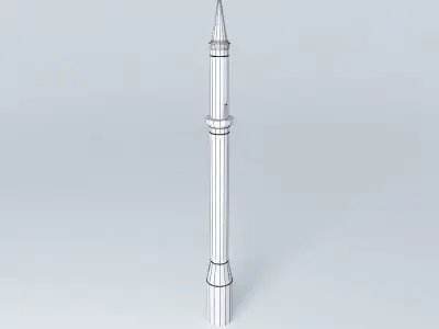Eger minaret Hungary 3D model
