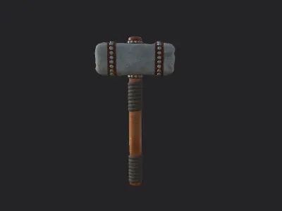 rampage hammer Low-poly 3D model