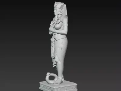 Egyptian Goddess Statue Ancient Egypt Sculpture 3D Model 3D print model
