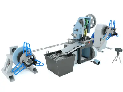 Machine tool mechanical press stamping line K2118B 3D model