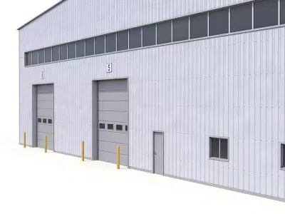 Industrial Building 58 Low-poly 3D model