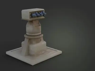 Low Poly Missile Launcher Low-poly 3D model