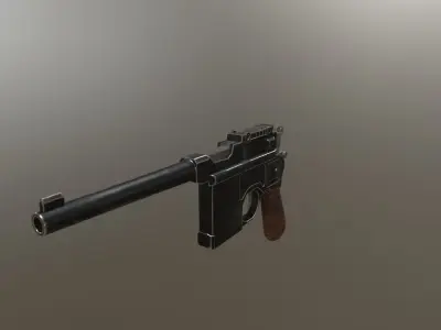 Mauser s96 pistol 3D model Low-poly 3D model