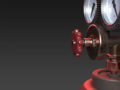 Gas Cylinder Low-poly 3D model order