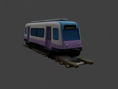  Subway Train 3D Model 3D model