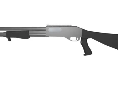 Remington 870 MCS low poly game ready Low-poly 3D model
