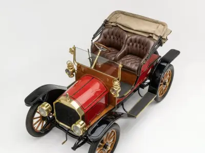 20th Century Brass Era Runabout Free low-poly 3D model