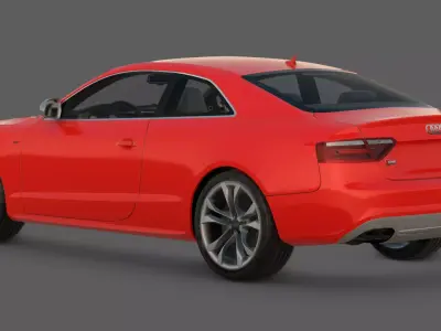 2008 Audi S5 3D Model  German V8 Grand Tourer 3D model