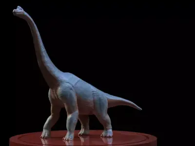 3D Brachio dinosaur Low-poly 3D model