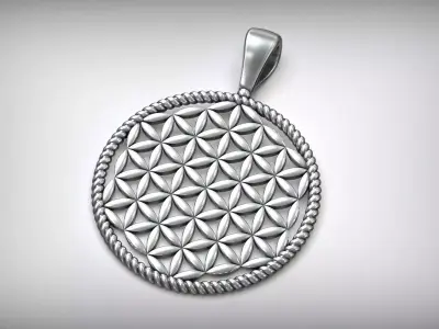 Flower Of Life Sacred Mandala Symbol Talisman 3D print model