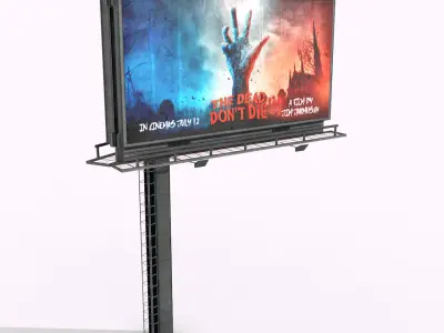 Lowpolygonal Street Billboards 3D Models Low-poly 3D model