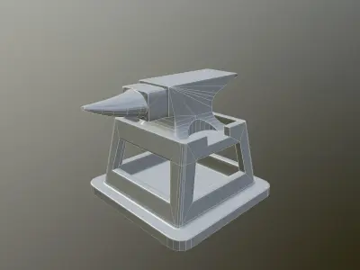 old anvil Low-poly 3D model
